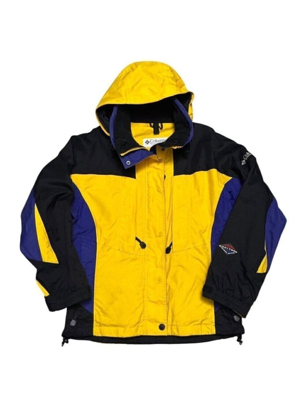 VINTAGE COLUMBIA Y2K Yellow Water Resistant Windbreaker Ski Jacket Womens Medium